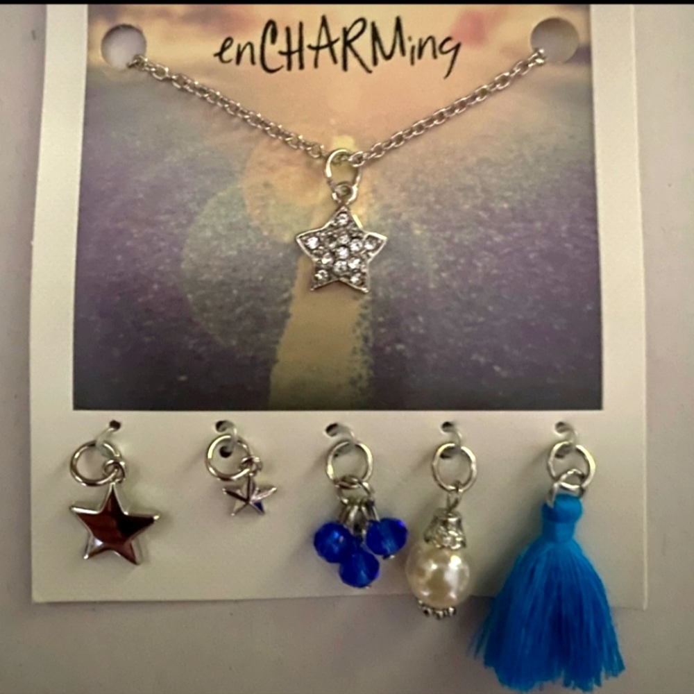 Star charm necklace set